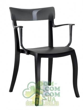 Стул с подлокотниками Papatya Hera-K черный