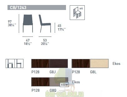 Стул итальянский Connubia Denmark CB/1243