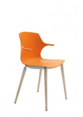 Стул для посетителей на деревянных ножках Sesta Frill