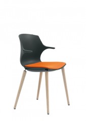 Стул для посетителей на деревянных ножках Sesta Frill