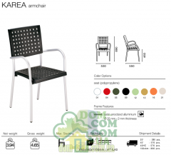 Стул с подлокотниками Papatya Karea